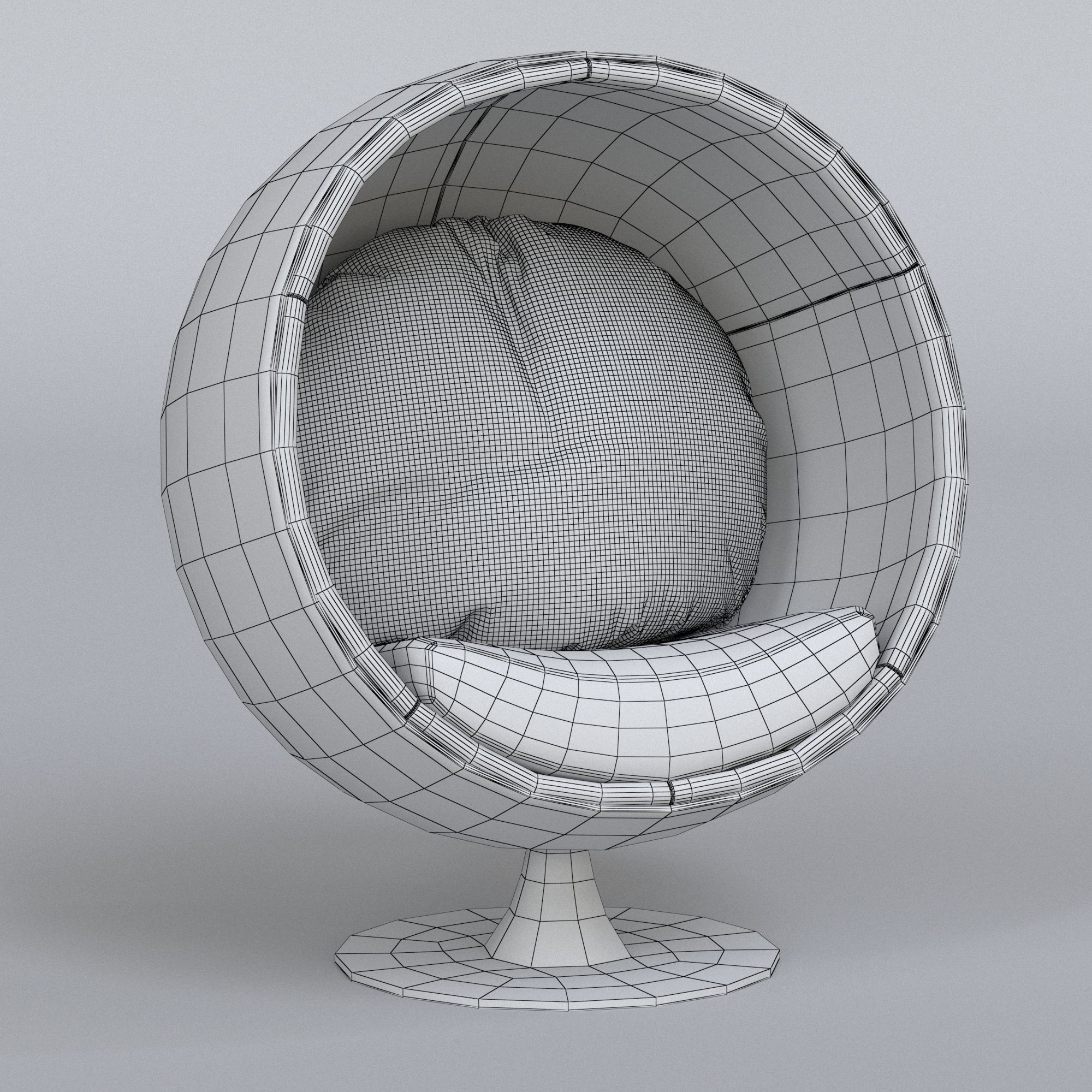 Ball Chair Premium Cashmere 3D model_3