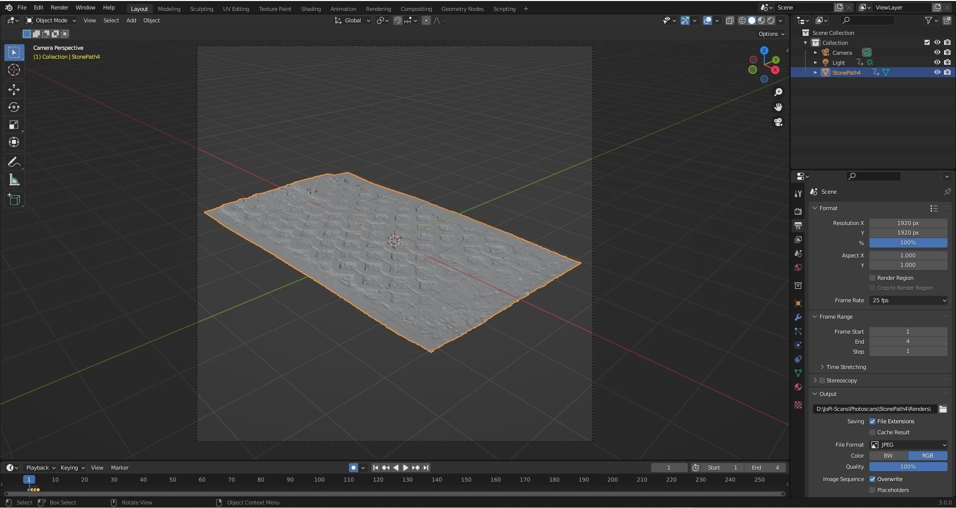 Stone Path 3D model_6