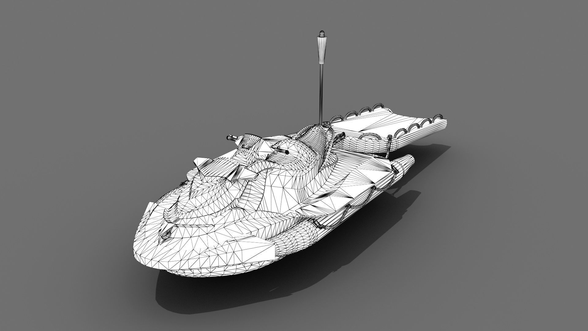 Lifeguard Watercraft Low-poly 3D model_15