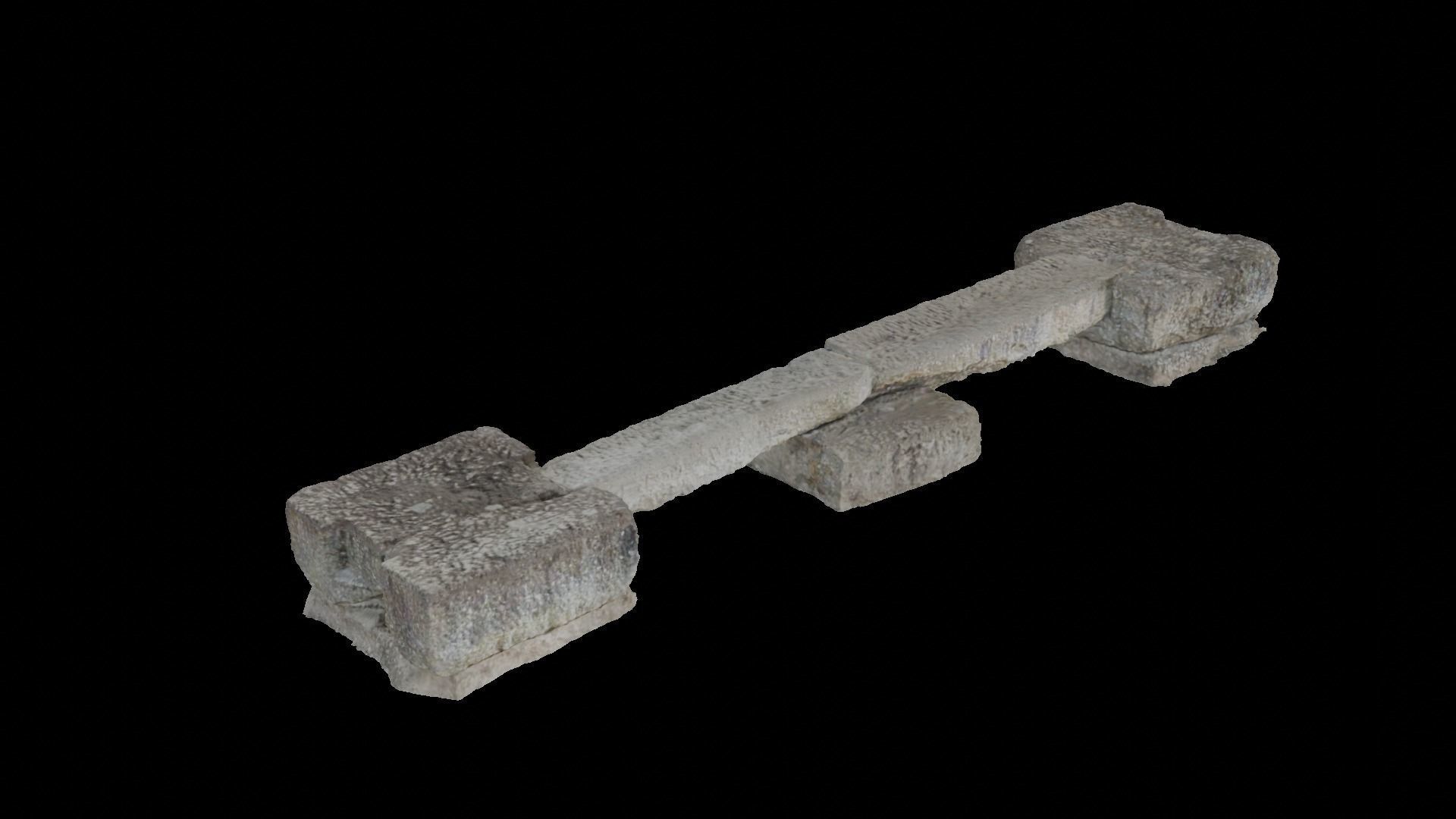 Korean Traditional Floor Stone 3D model_1