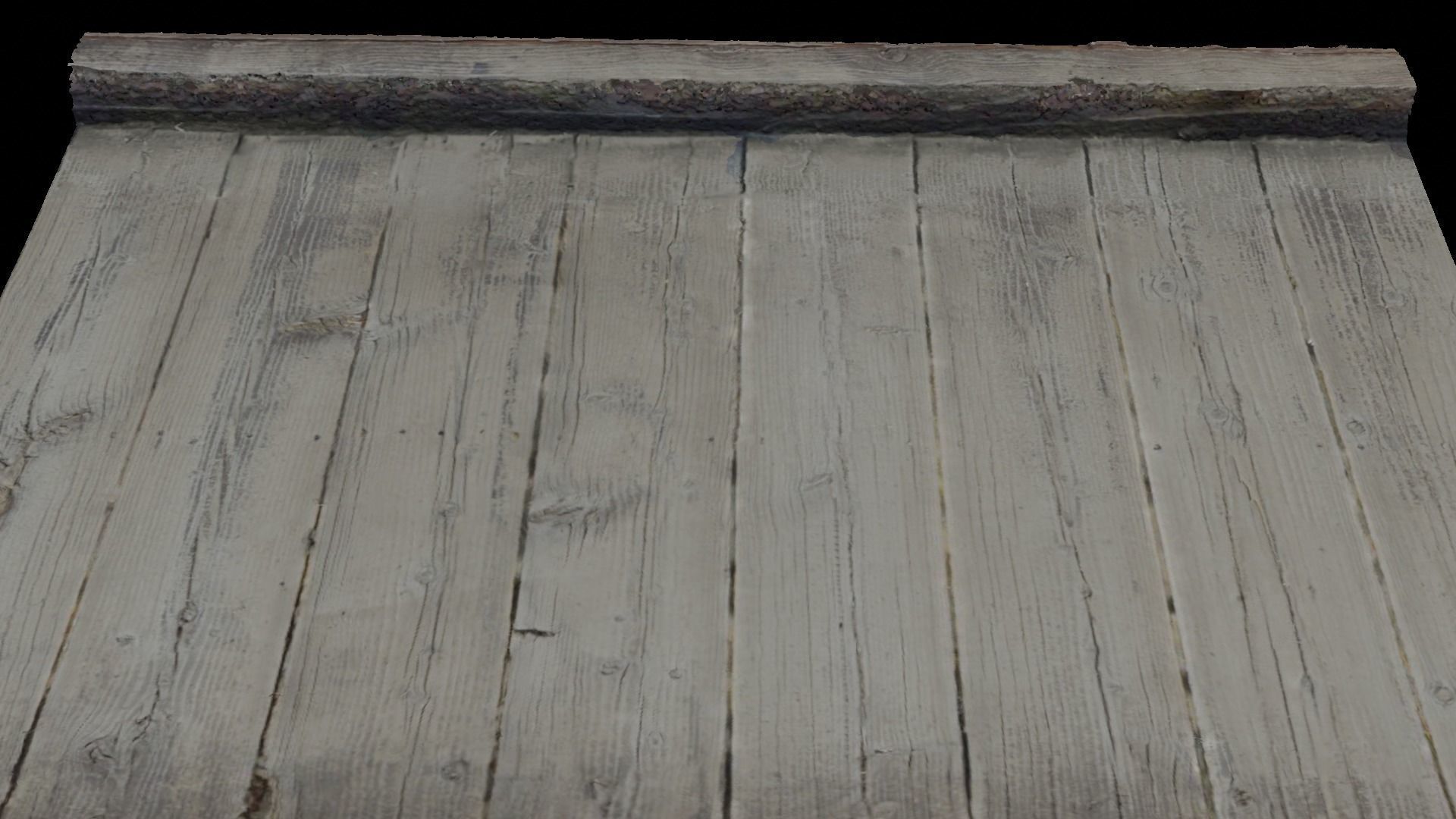 Korean Traditional Wooden Deck 3D model_1