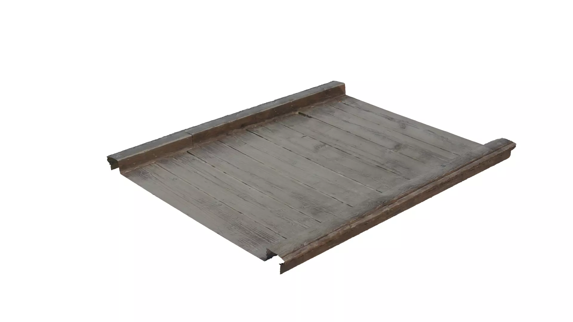 Korean Traditional Wooden Deck 3D model_0