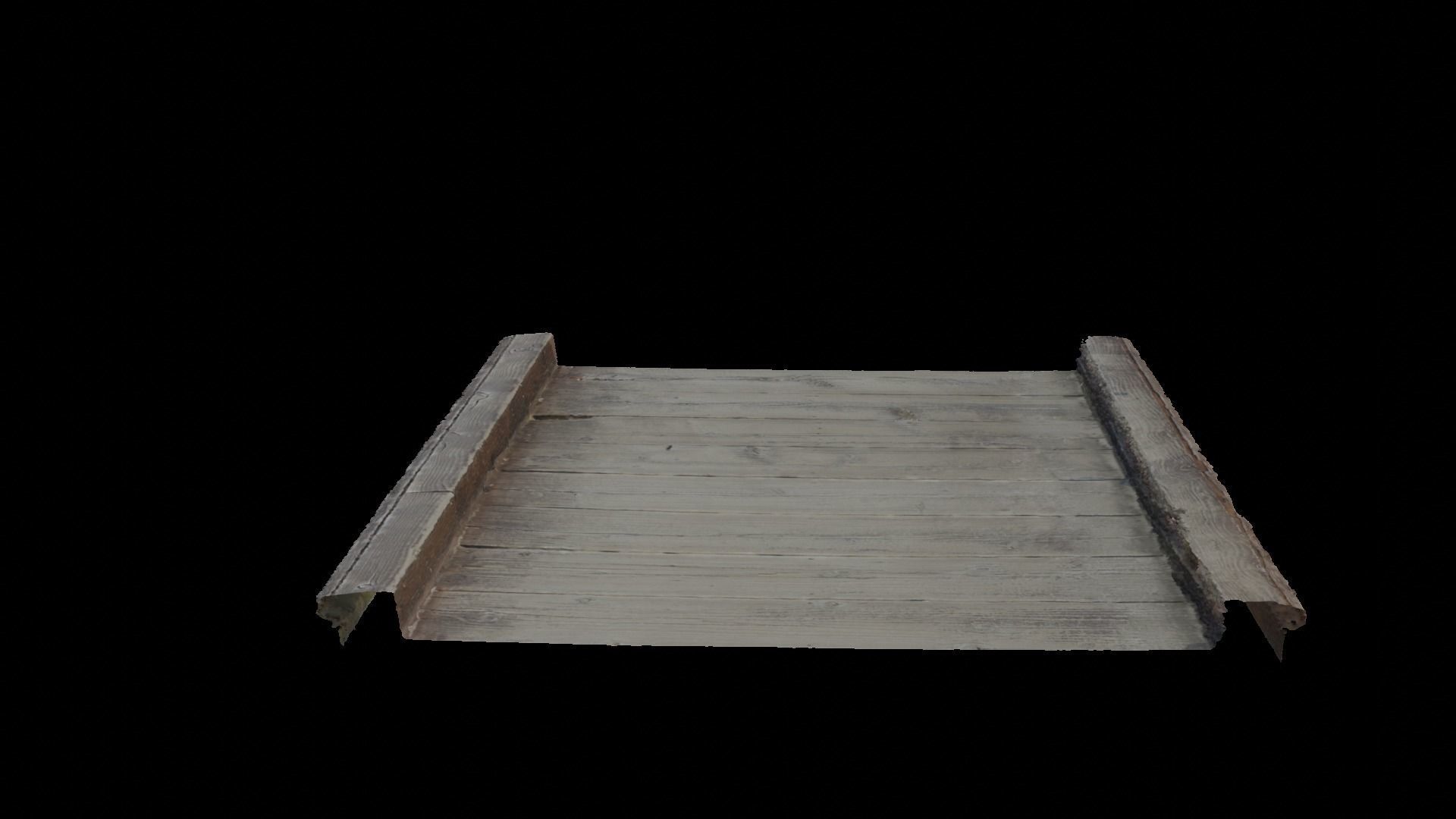 Korean Traditional Wooden Deck 3D model_2