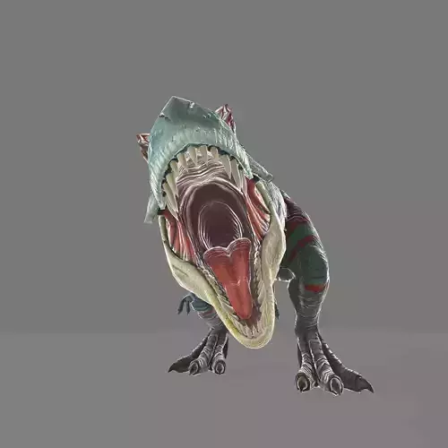 animated t-rex Low-poly 3D model