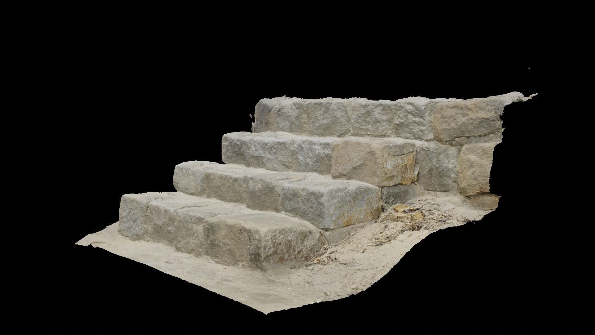 Stone Steps  3D model_2