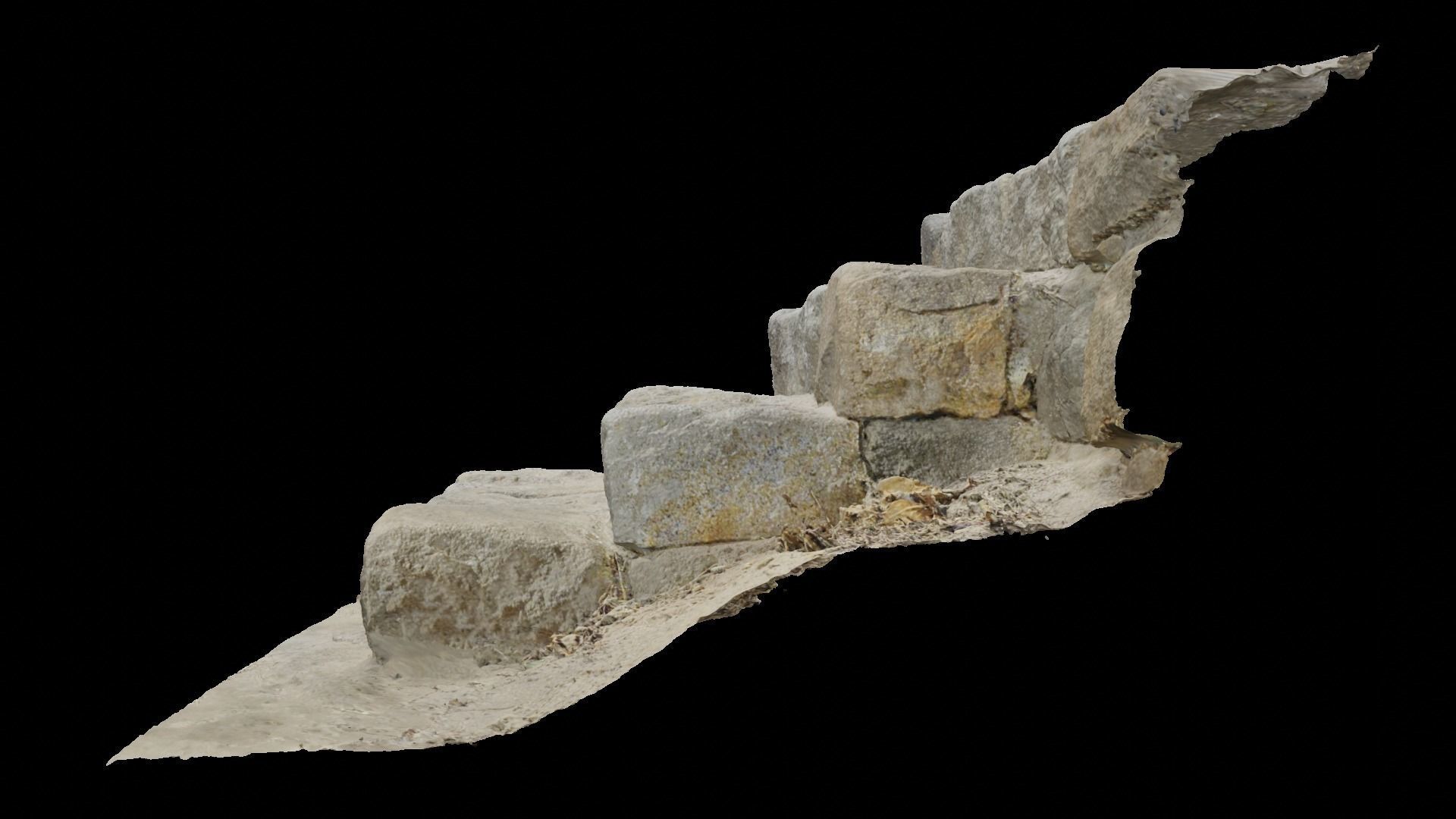 Stone Steps  3D model_4