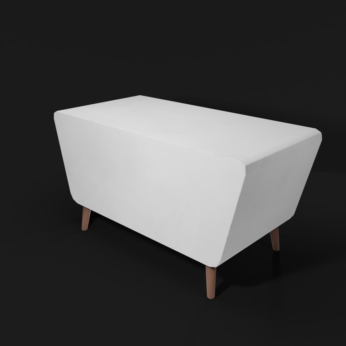 Stylized Drawer Low-poly 3D model_3