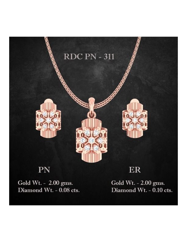 51 Light Wt Pendant Earrings set 3dm stl 3 view renders 3D print model_16