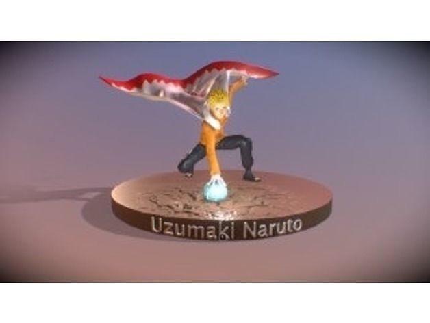 naruto figurine with name uzumaki 3D print model