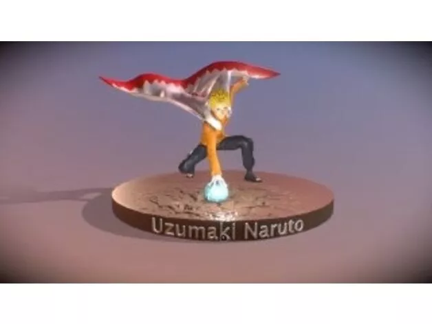 naruto figurine with name uzumaki 3D print model