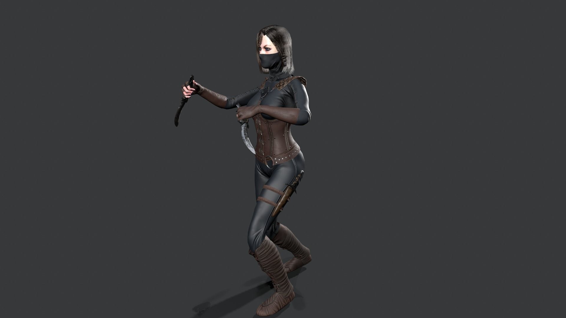 Assassins PACK Low-poly 3D model_55