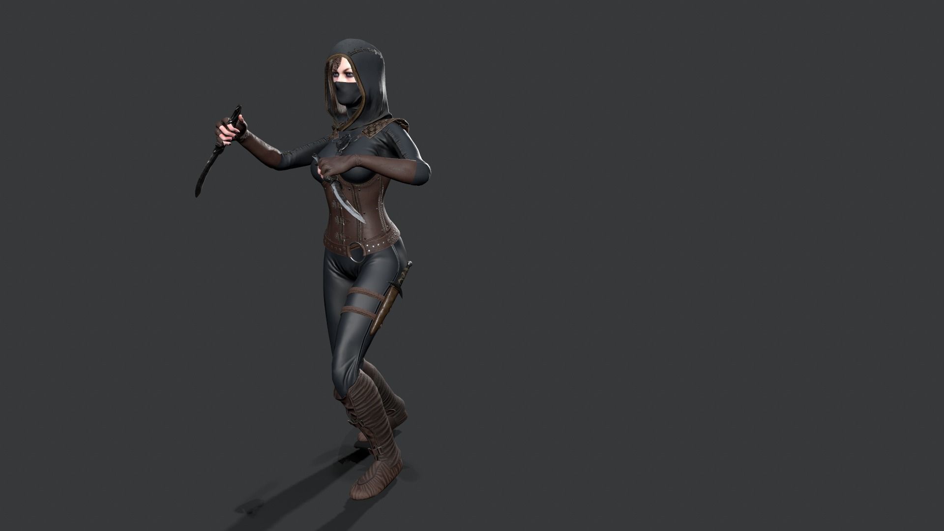 Assassins PACK Low-poly 3D model_61