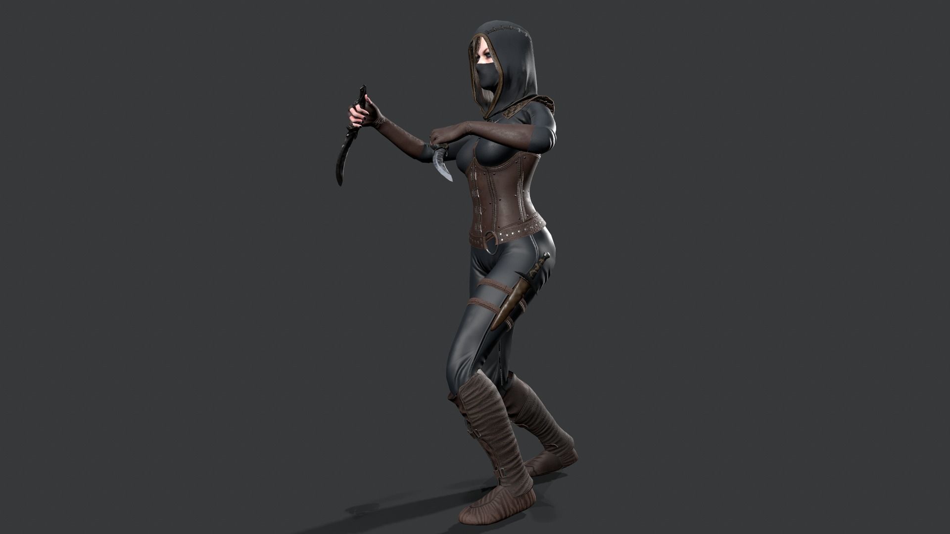Assassins PACK Low-poly 3D model_17