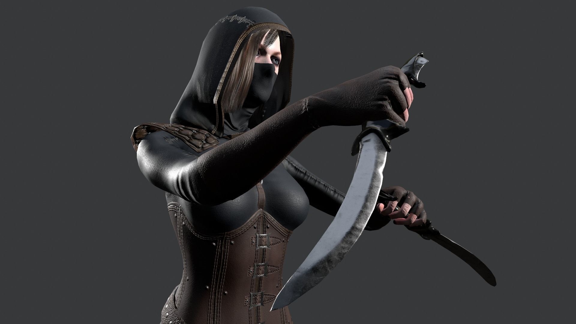 Assassins PACK Low-poly 3D model_35