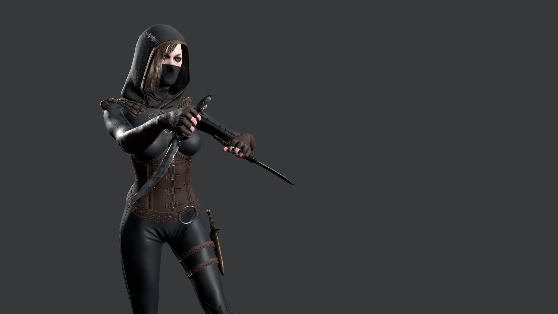 Assassins PACK Low-poly 3D model_63