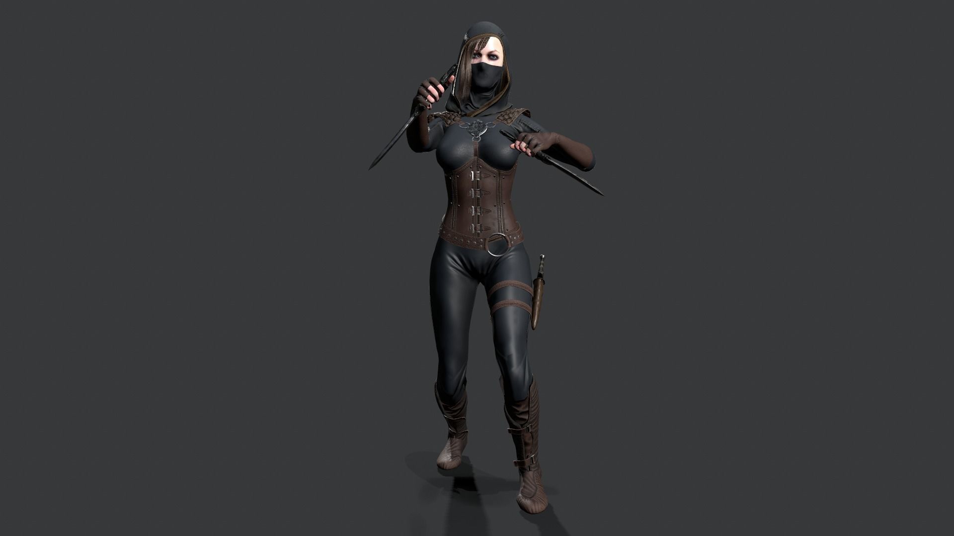 Assassins PACK Low-poly 3D model_24