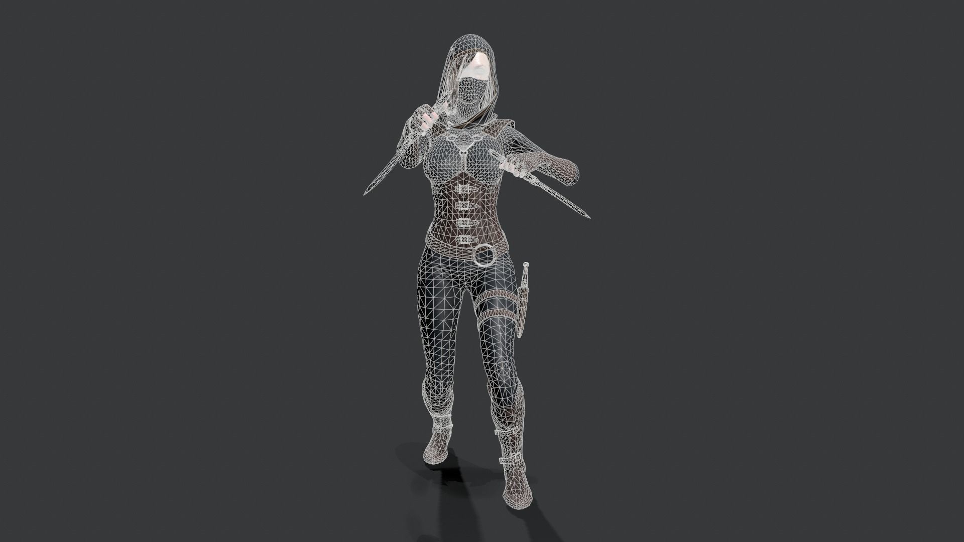 Assassins PACK Low-poly 3D model_20