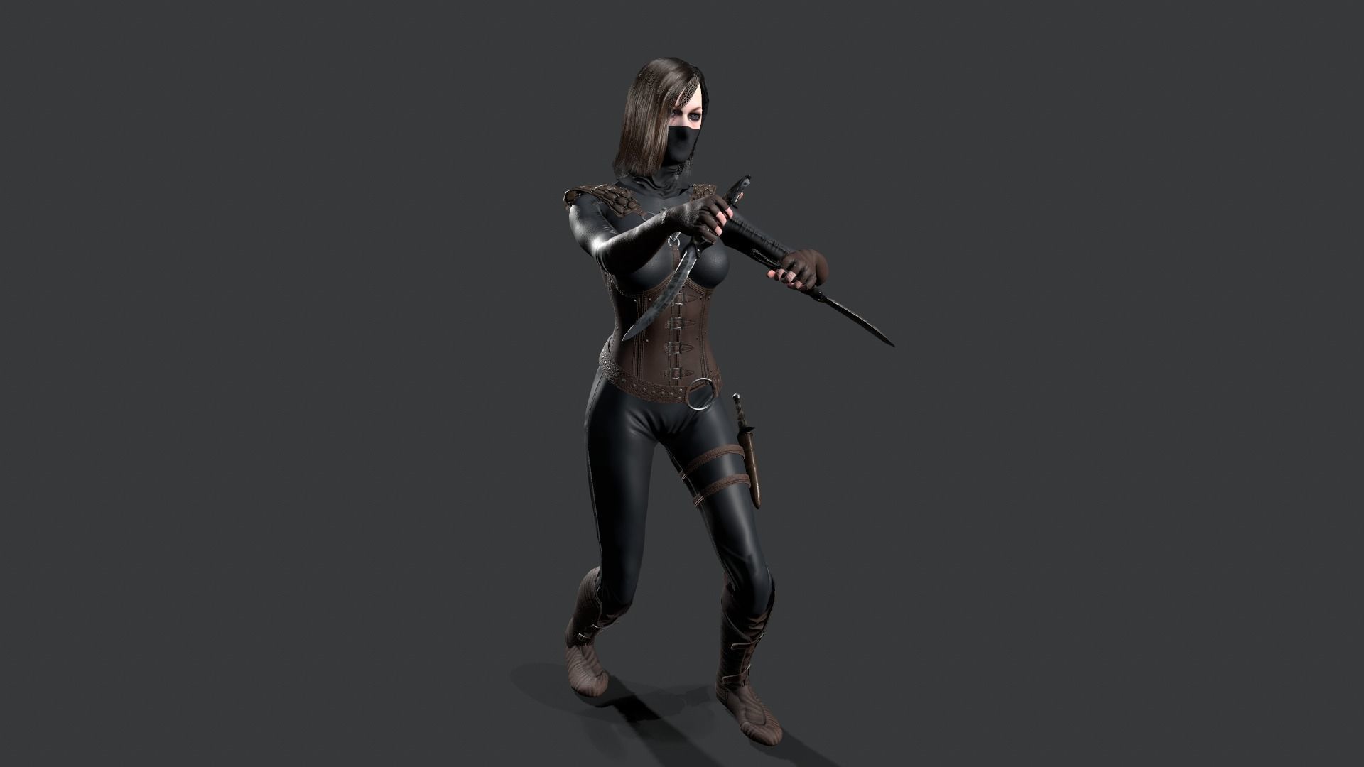 Assassins PACK Low-poly 3D model_54