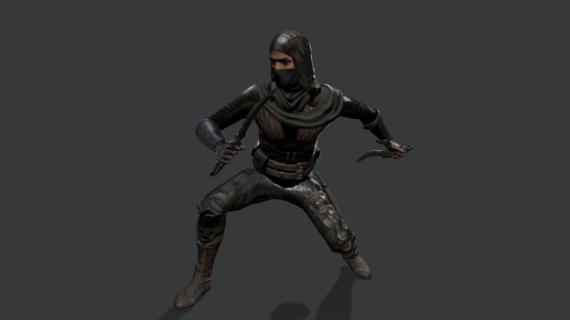 Assassins PACK Low-poly 3D model_13