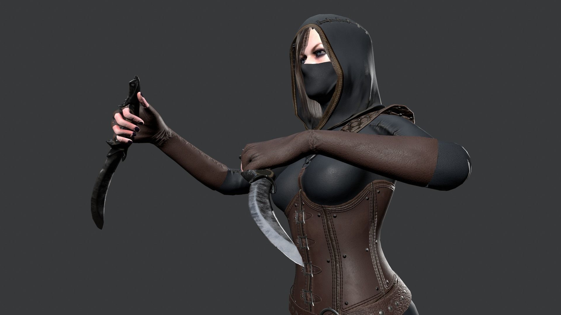 Assassins PACK Low-poly 3D model_37
