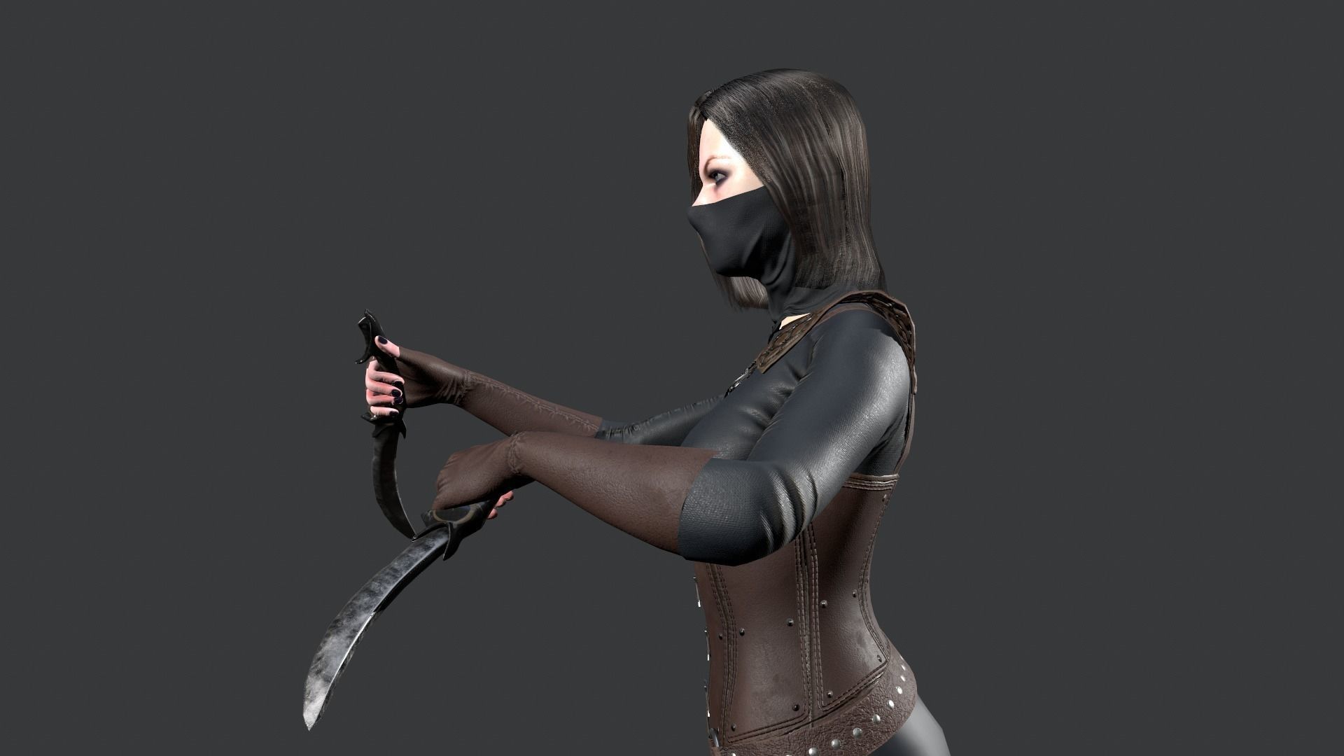 Assassins PACK Low-poly 3D model_57