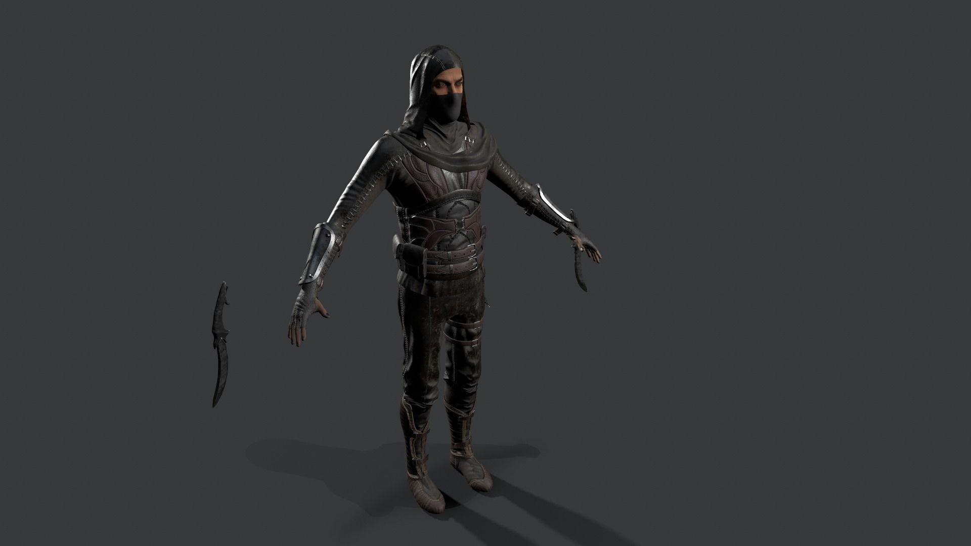 Assassins PACK Low-poly 3D model_8