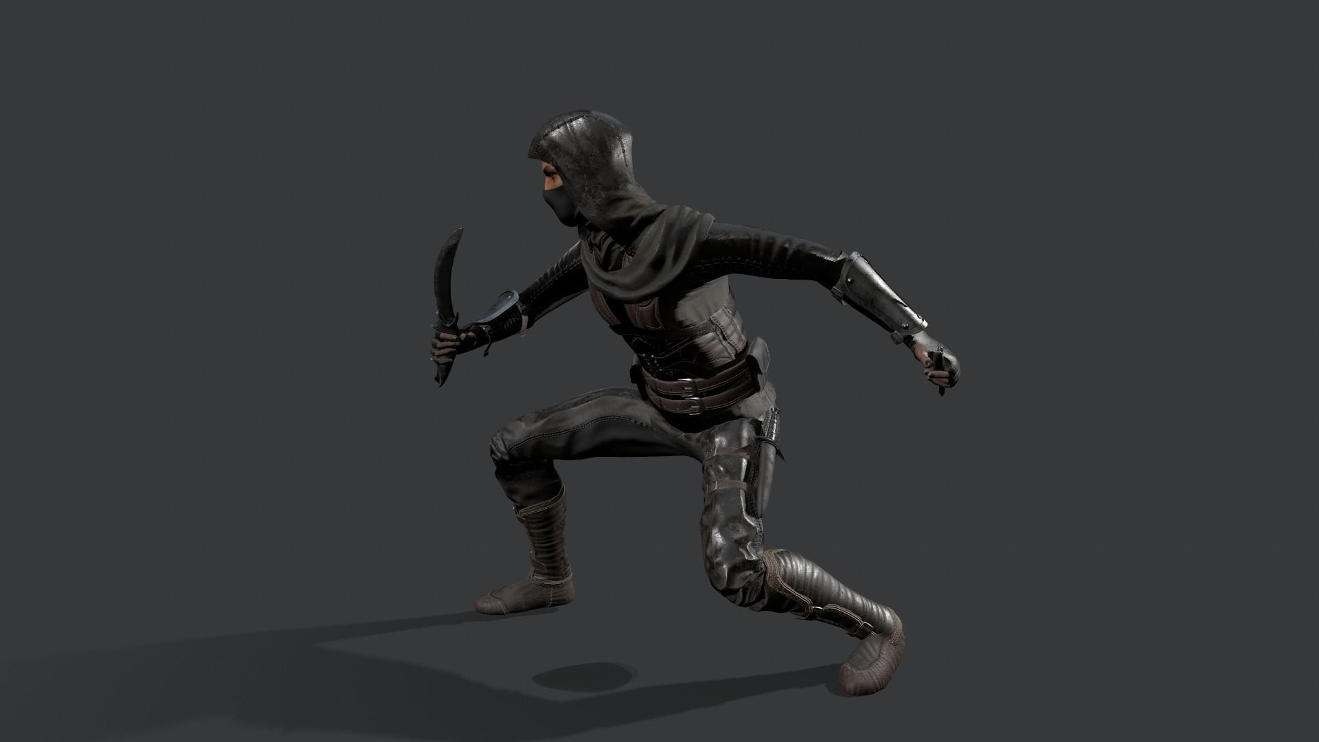 Assassins PACK Low-poly 3D model_11