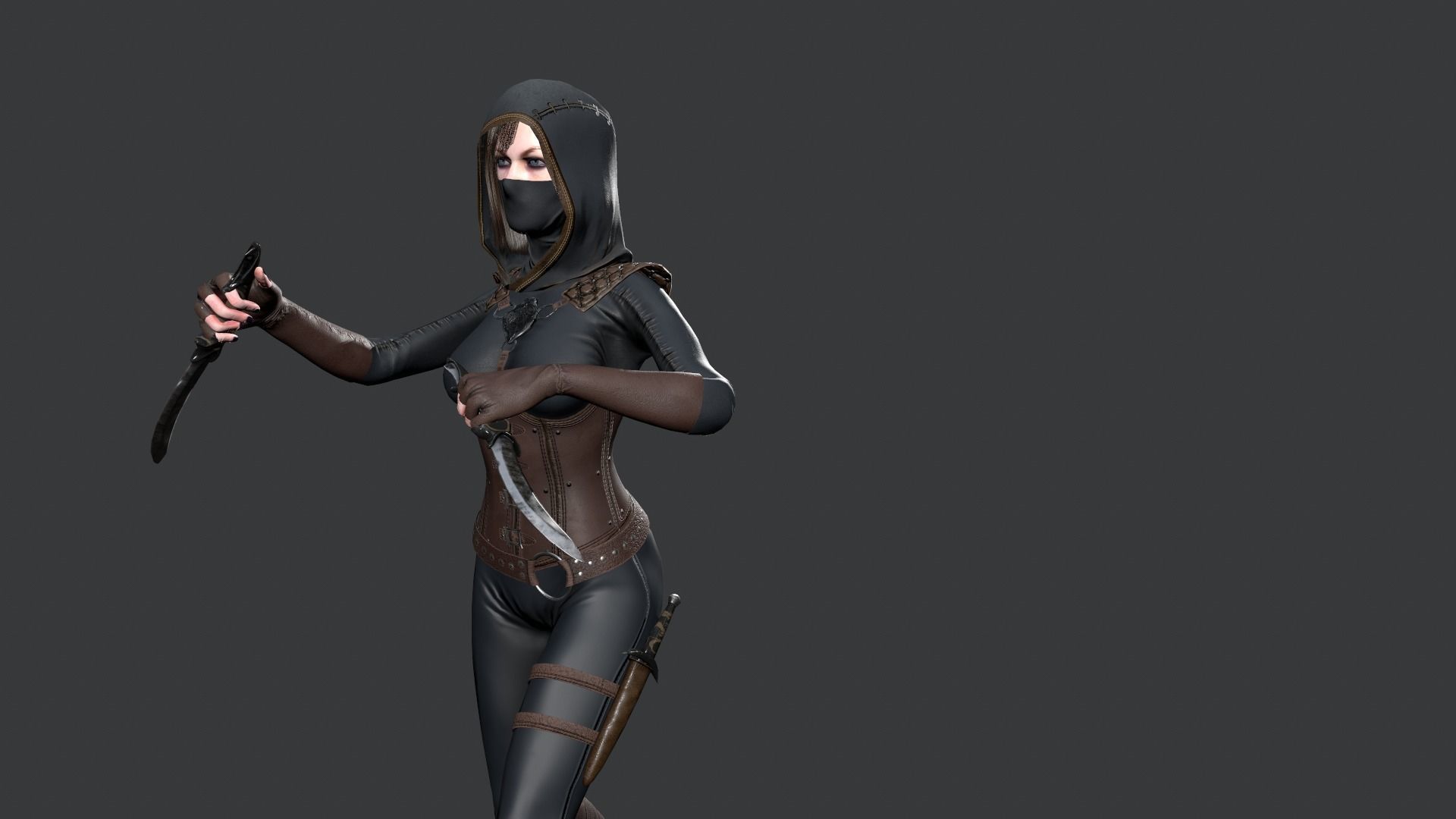 Assassins PACK Low-poly 3D model_64