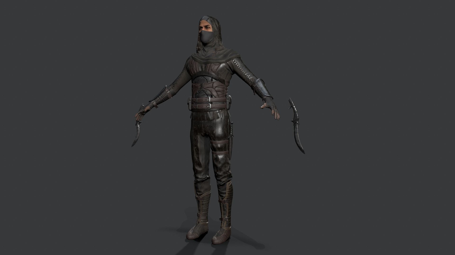Assassins PACK Low-poly 3D model_5