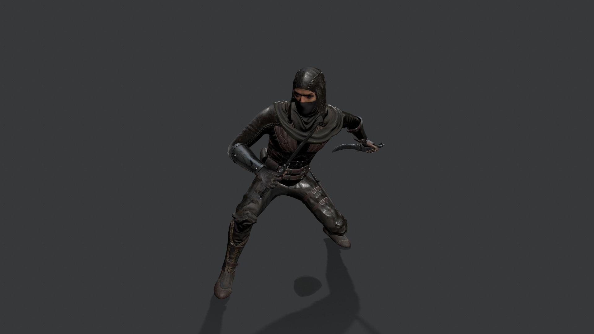 Assassins PACK Low-poly 3D model_4