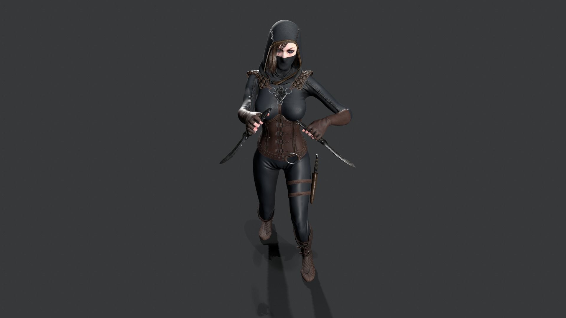 Assassins PACK Low-poly 3D model_59