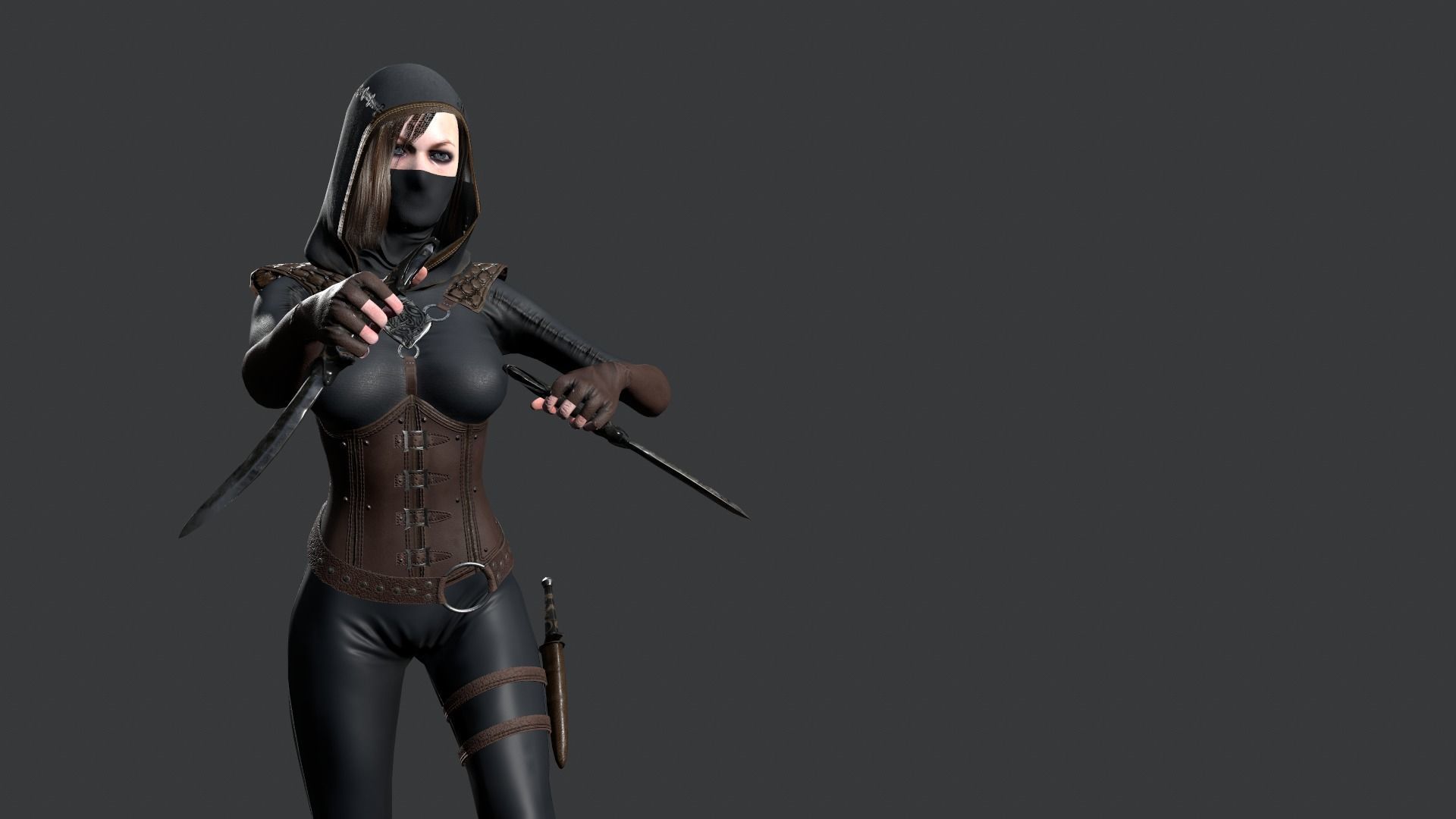 Assassins PACK Low-poly 3D model_62