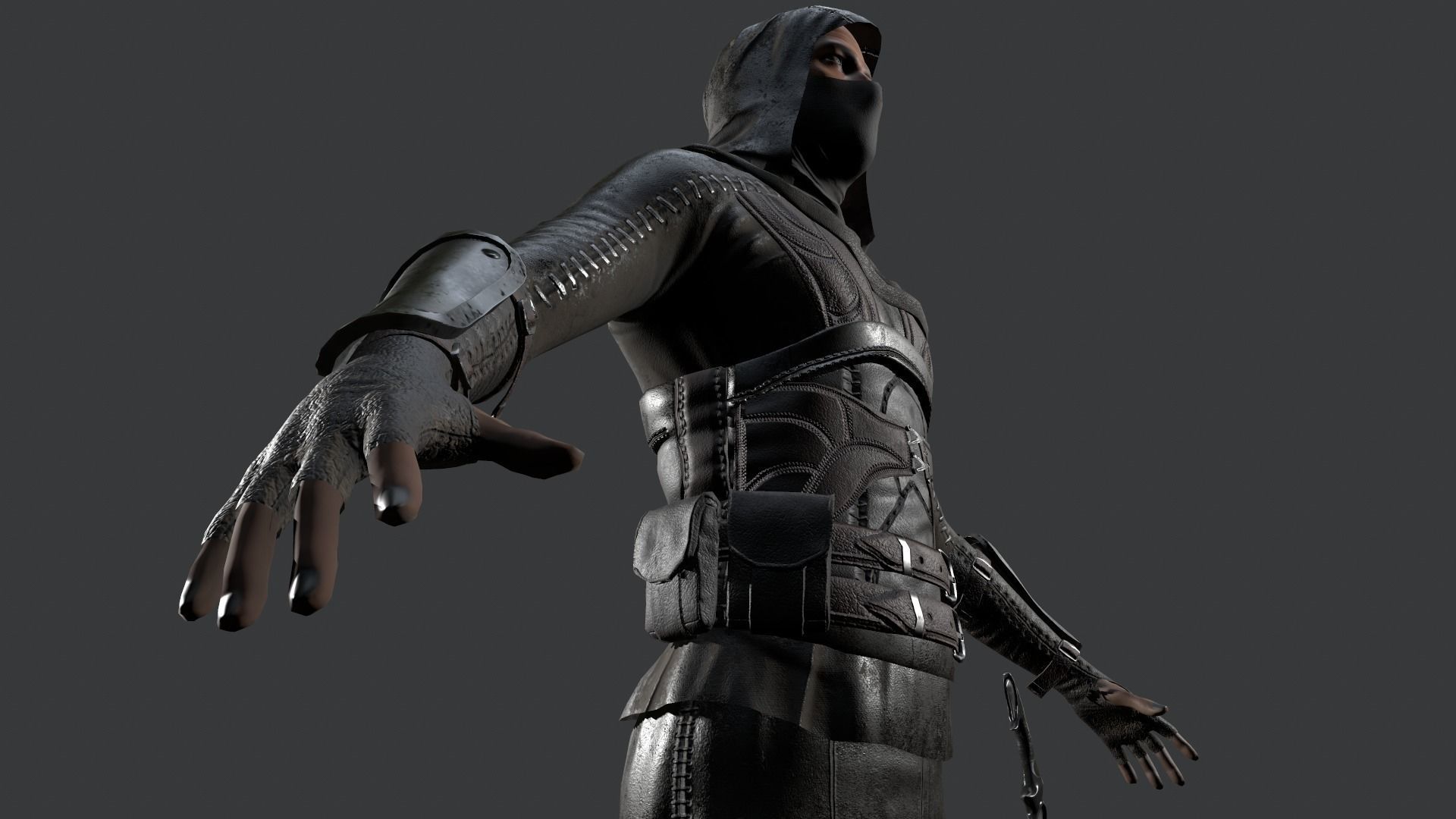 Assassins PACK Low-poly 3D model_44