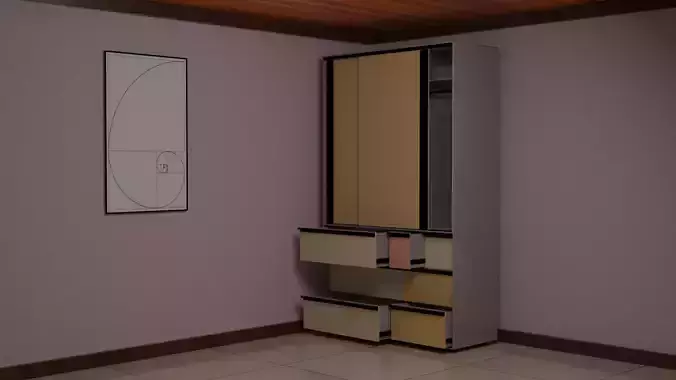 Wardrobe in golden ratio