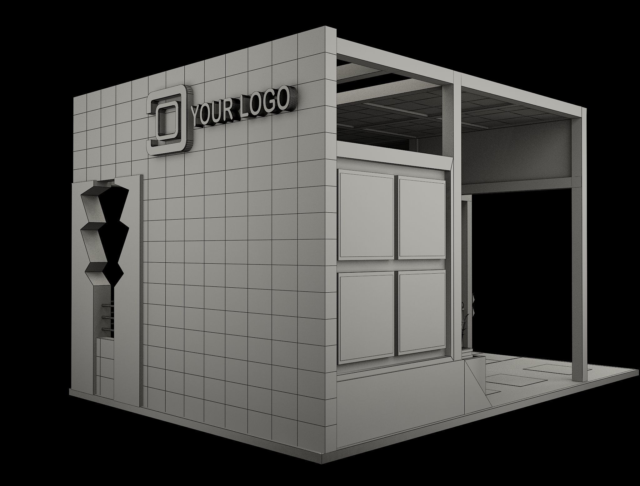 Booth Exhibition Stand a515 3D model_27