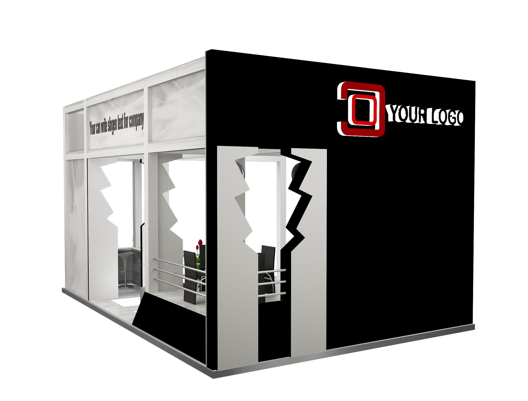 Booth Exhibition Stand a515 3D model_18
