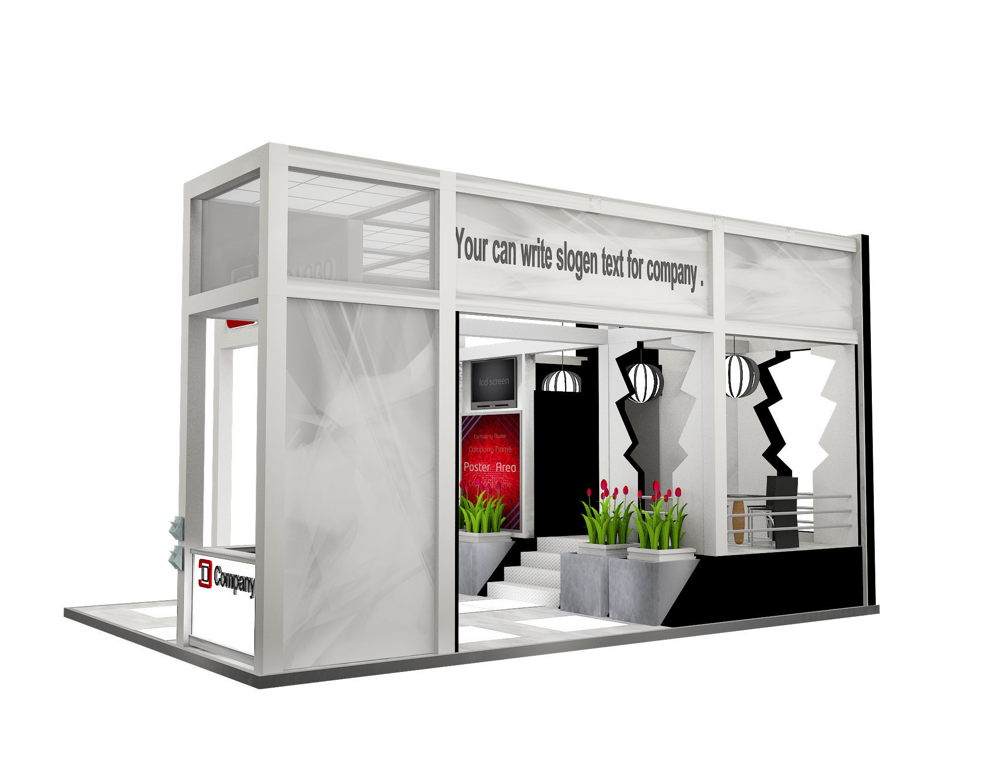 Booth Exhibition Stand a515 3D model_24