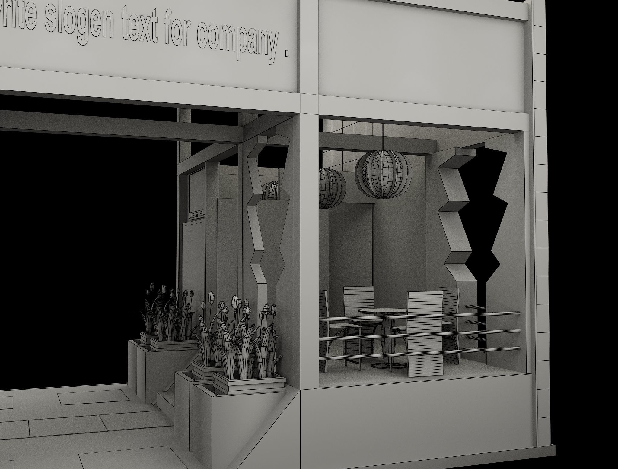 Booth Exhibition Stand a515 3D model_15