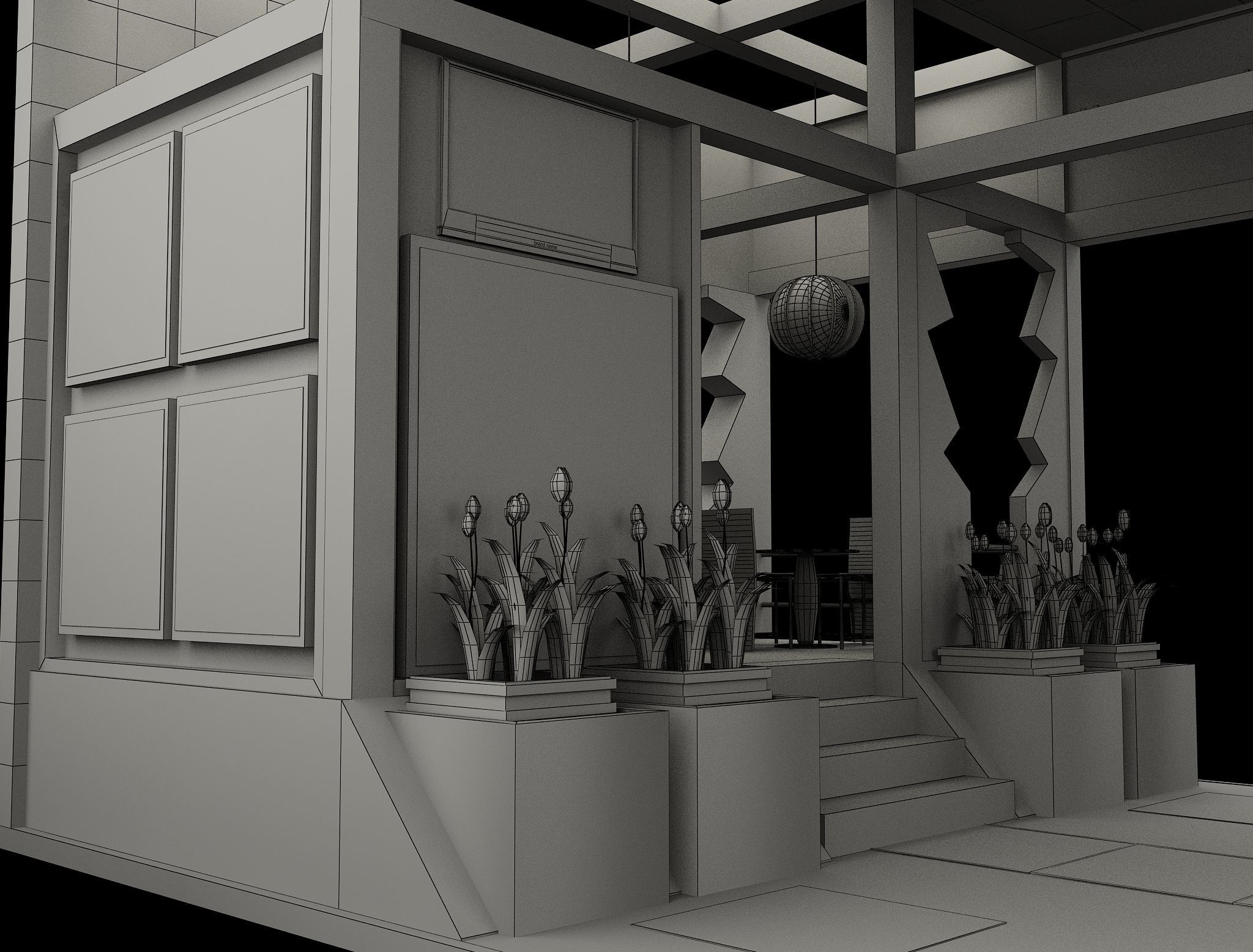 Booth Exhibition Stand a515 3D model_13