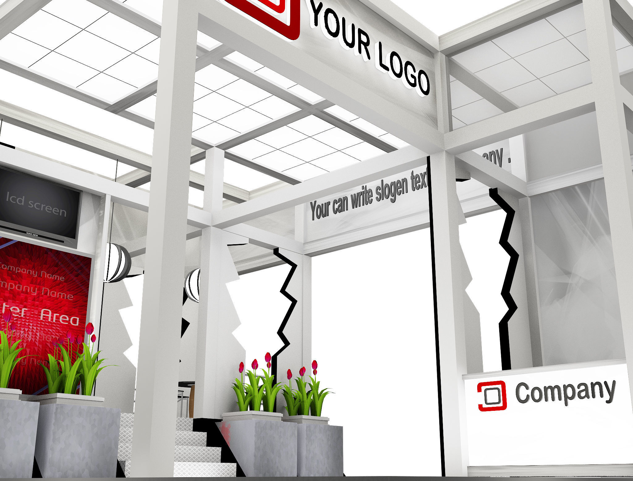 Booth Exhibition Stand a515 3D model_6