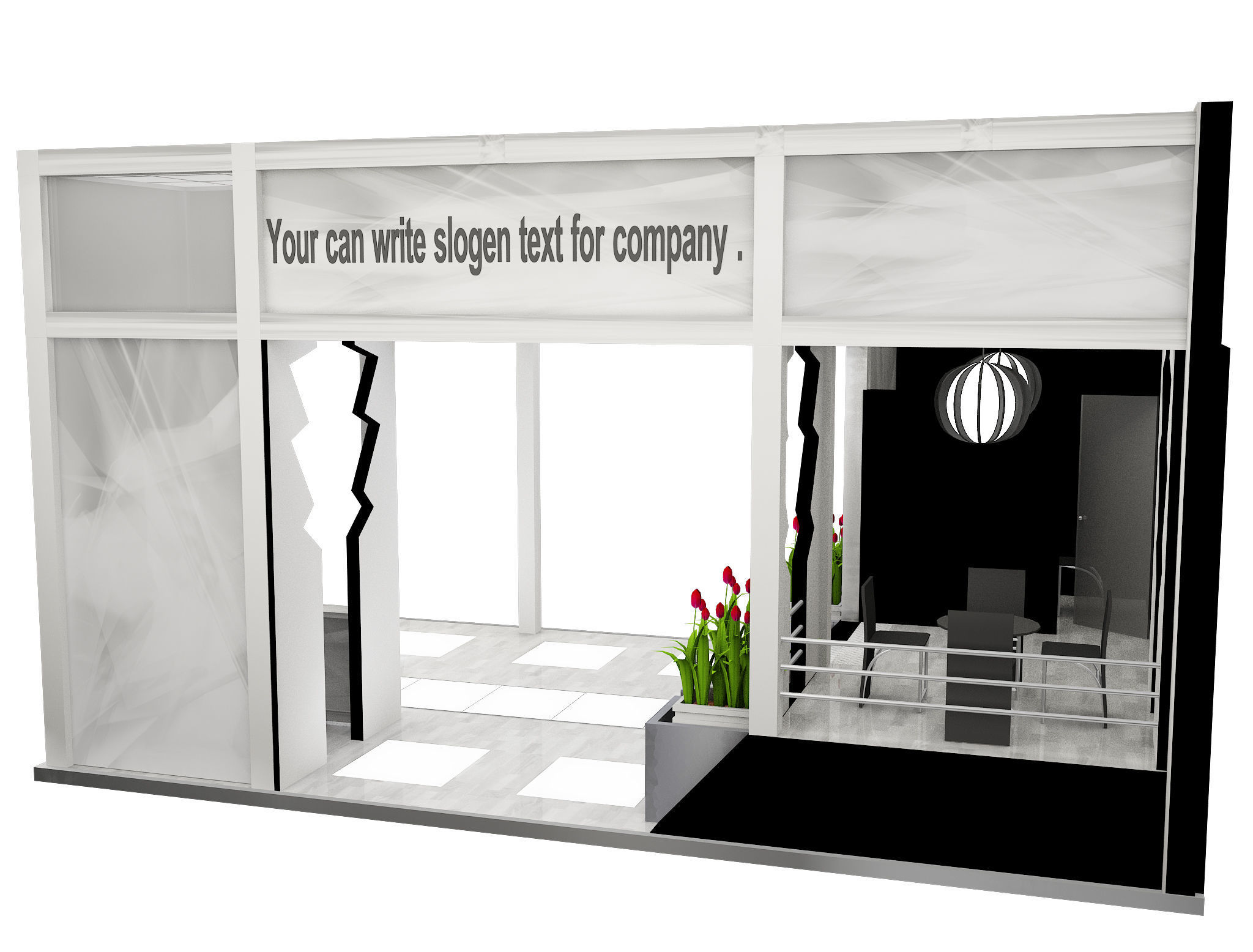 Booth Exhibition Stand a515 3D model_16