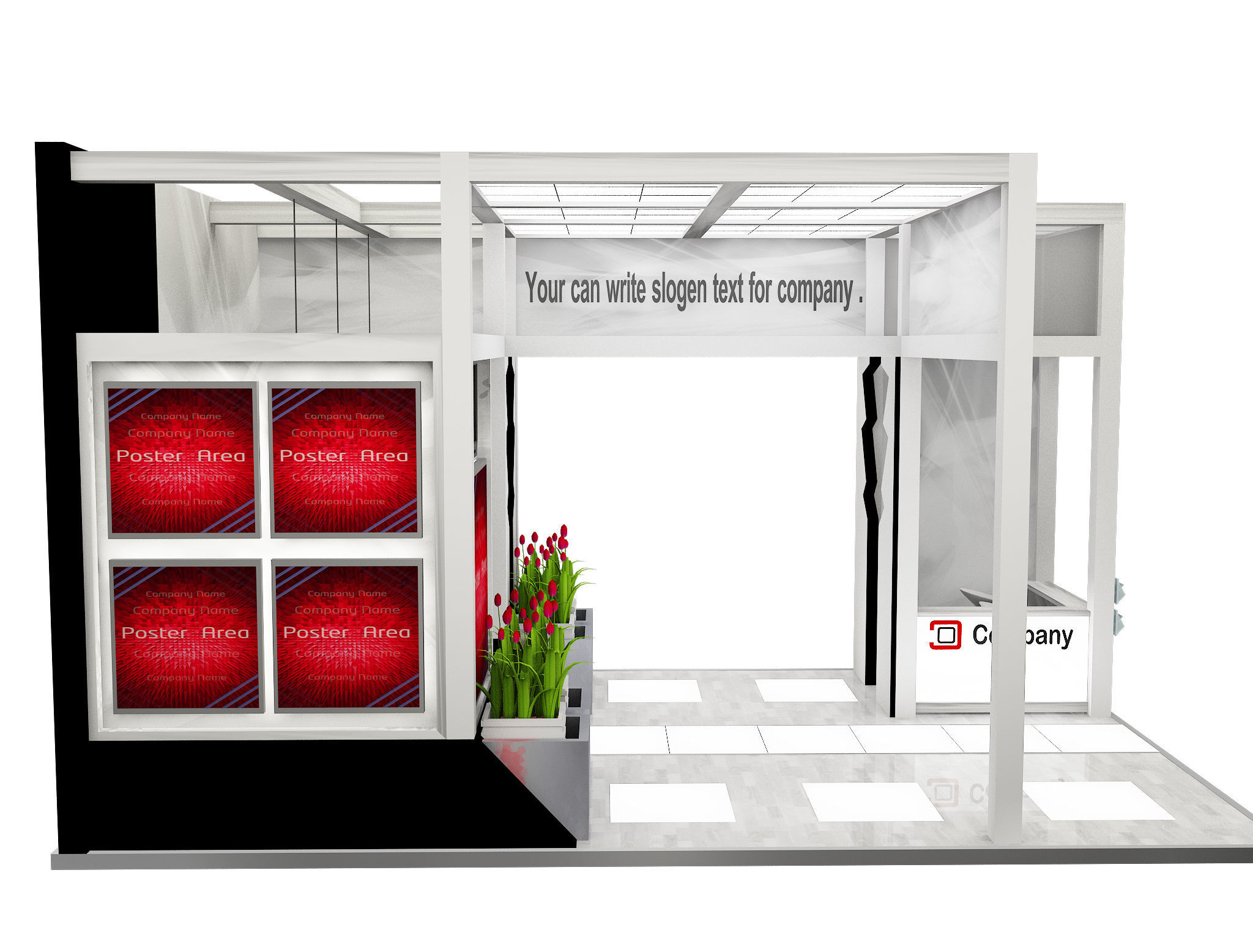 Booth Exhibition Stand a515 3D model_4