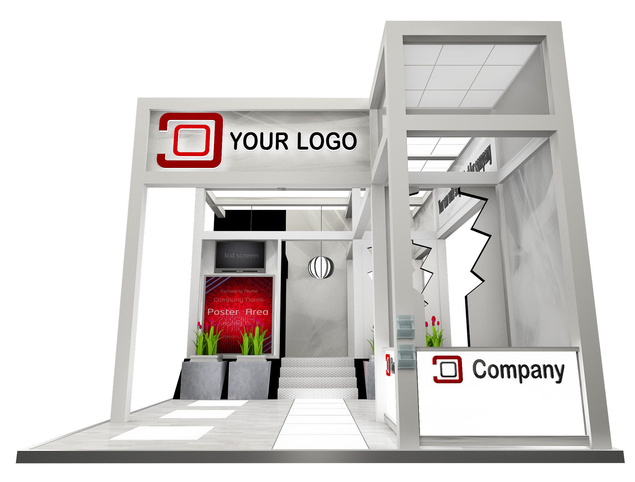 Booth Exhibition Stand a515 3D model_2