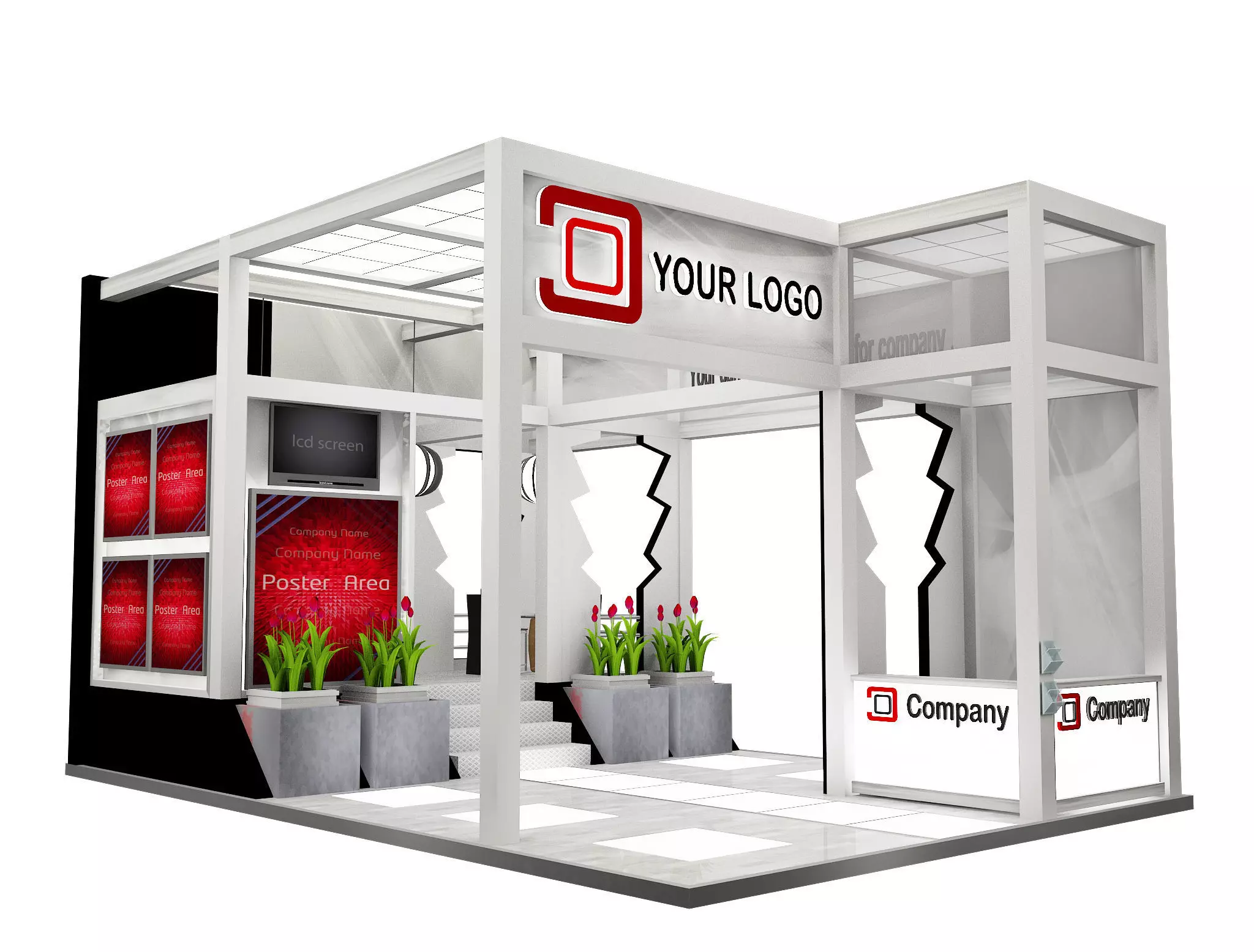 Booth Exhibition Stand a515 3D model_0