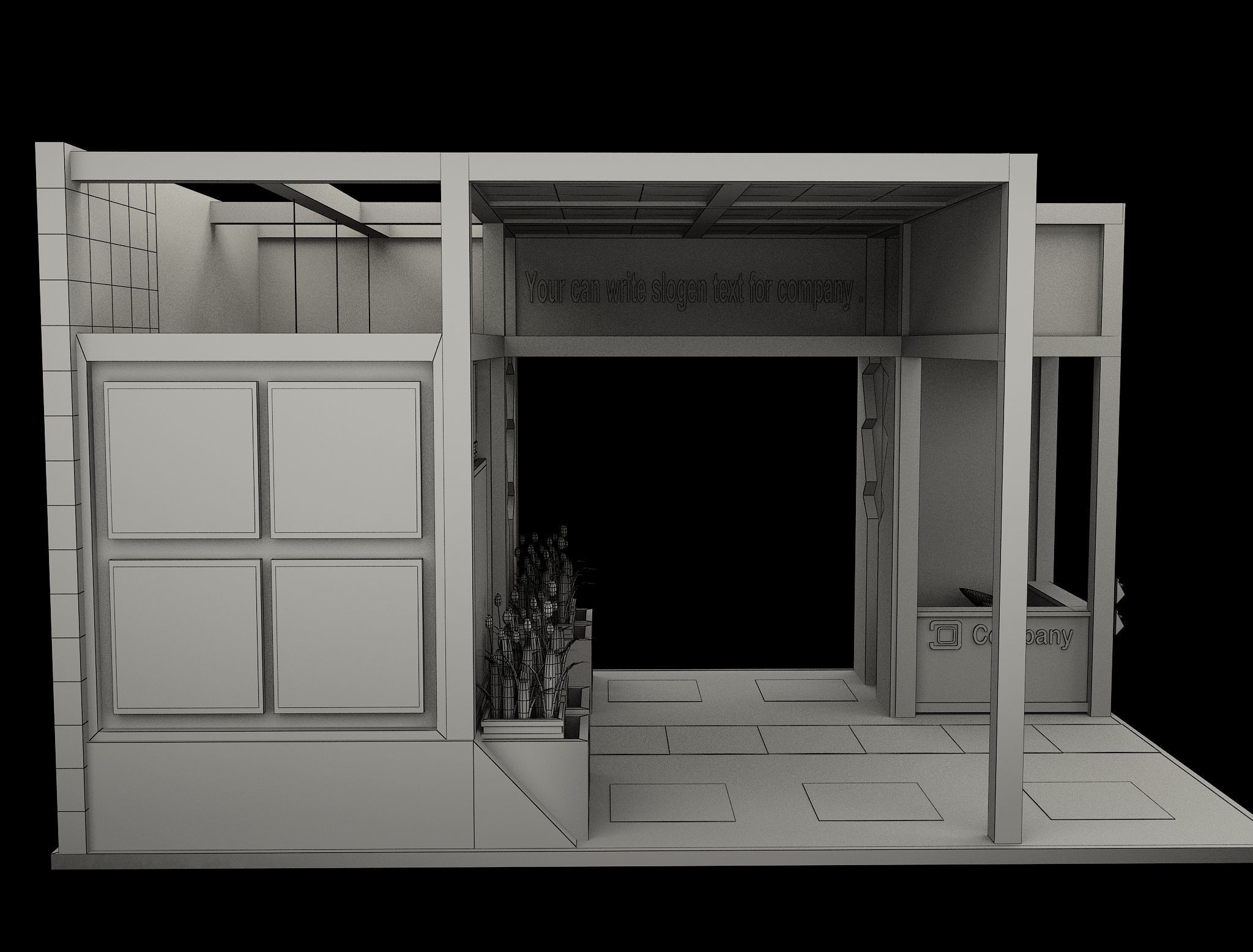 Booth Exhibition Stand a515 3D model_5