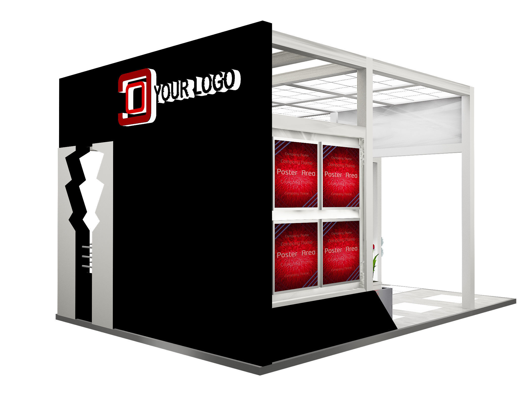 Booth Exhibition Stand a515 3D model_26