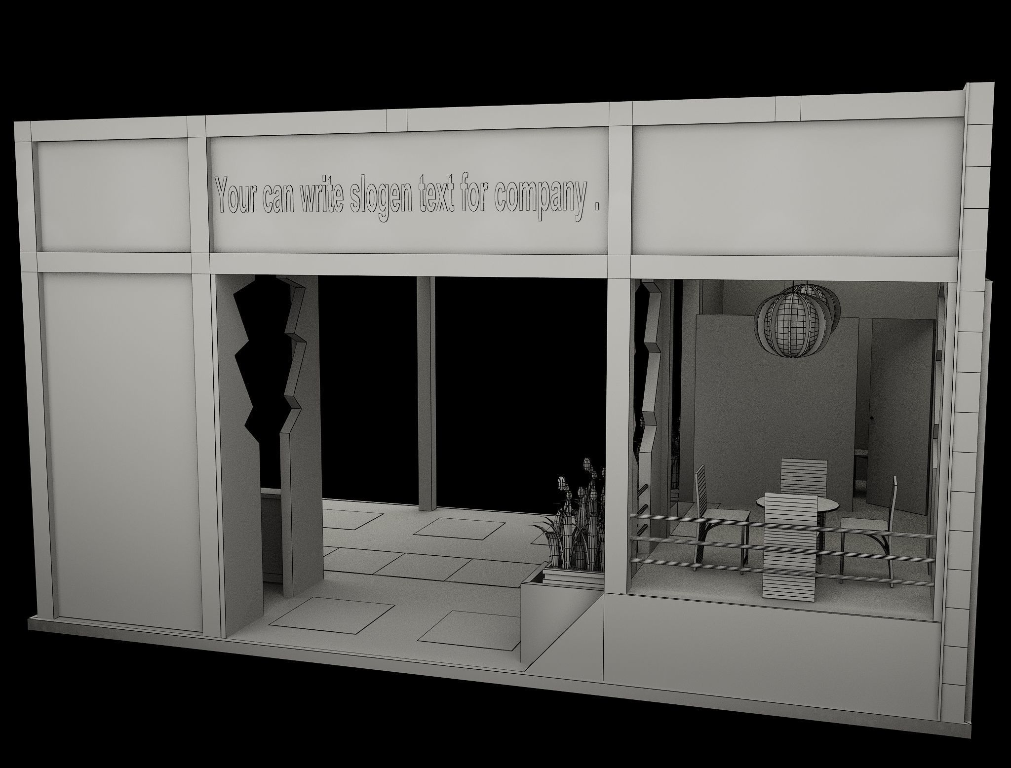 Booth Exhibition Stand a515 3D model_17