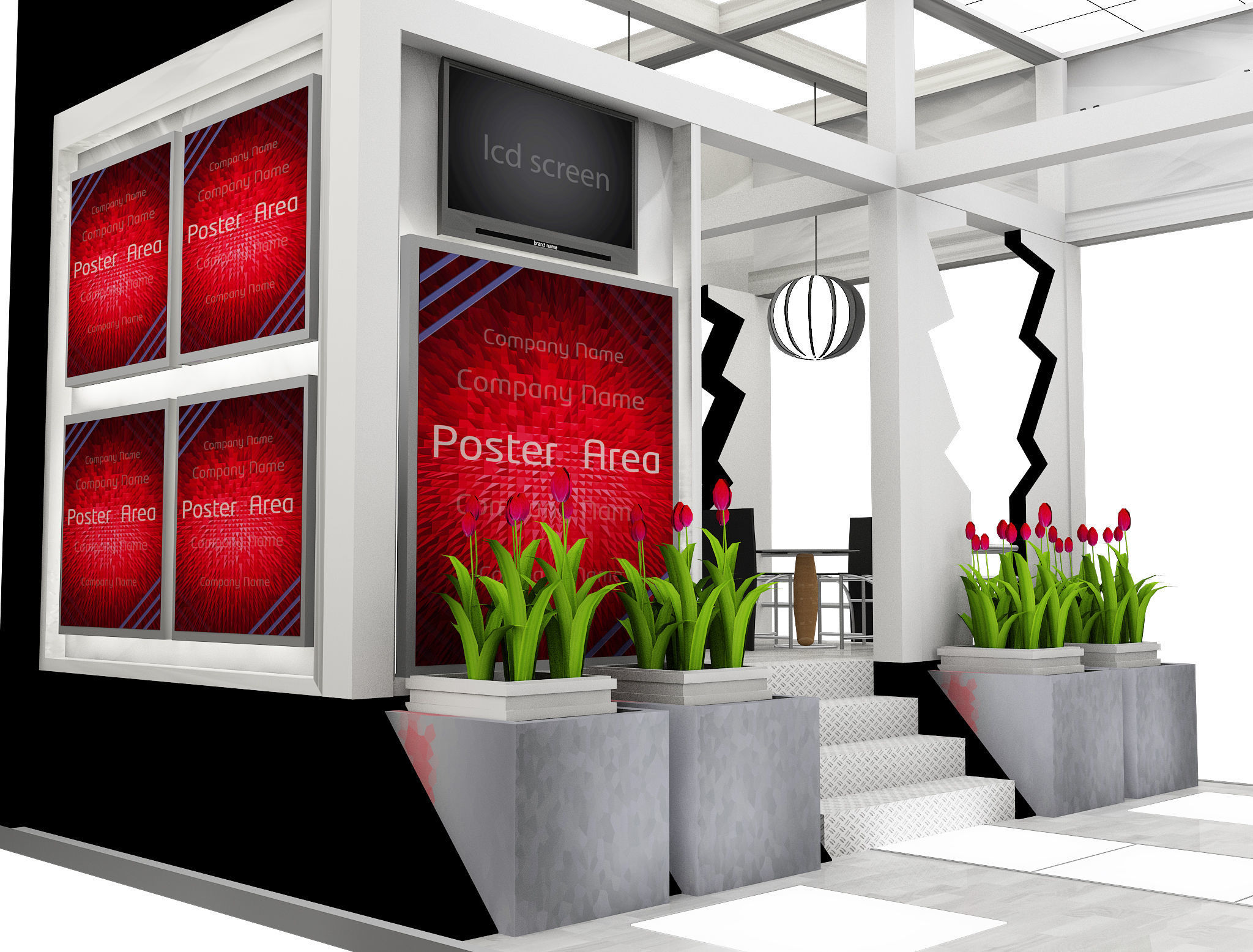 Booth Exhibition Stand a515 3D model_12