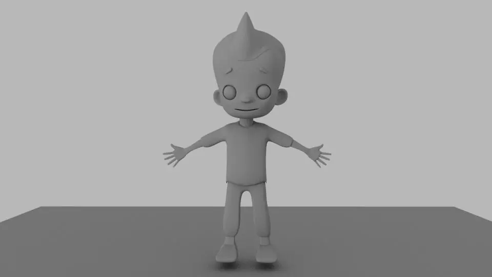 Basic character model Low-poly 3D model