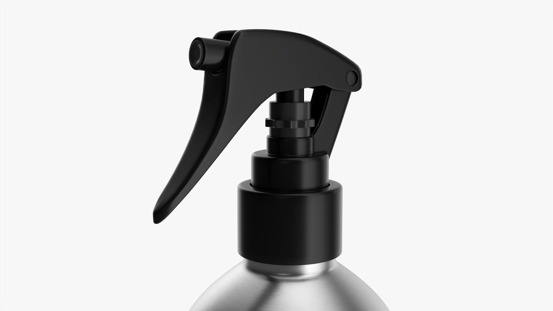 Large metal bottle with dispenser 3D model_3